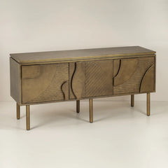 Stravos Side Board in antique brass finish
