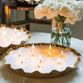 Flower Tray Candle - Damask Rose