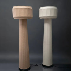 Domus Floor Lamp, cylindrical floor lamps with beige and white color variant