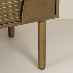 Stravos Side Board, antique brass storage cabinet