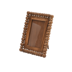 Side look of handcrafted Globule wood photo frame by Opaque Studio