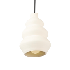 Closer view of Pendant Light terracotta shade that gently diffuses a soft, magical glow