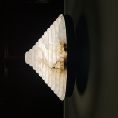 Close look of Classy White Alabaster Wall Light with Premium Quality
