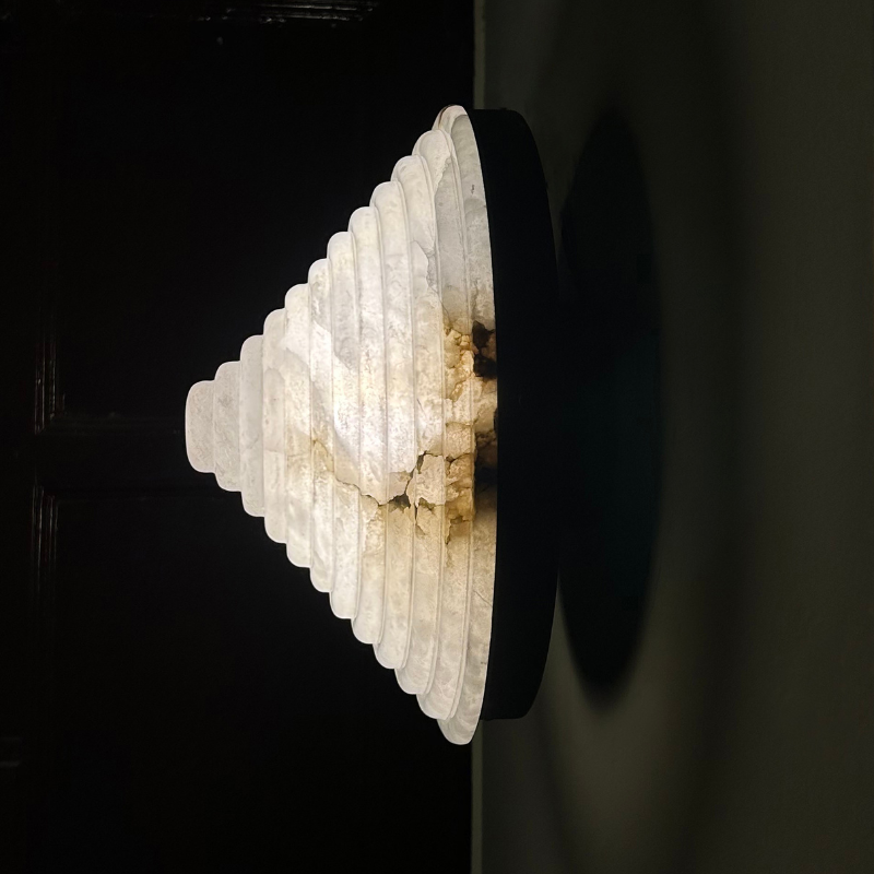 Classy White Alabaster Wall Light with Premium Quality