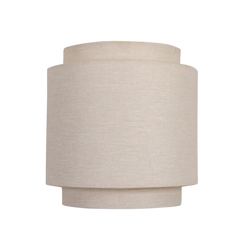 Closer look of Athens Wall Lamp in beige cylindrical lampshade style.
