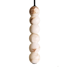 Designer White Alabaster Pendant light, close look