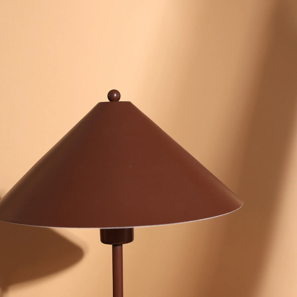 Close up of Brown Table Lamp | Minimal Design