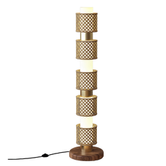 Metamorphosis Floor Lamp engineered from bamboo, handmade lamps By Mianzi