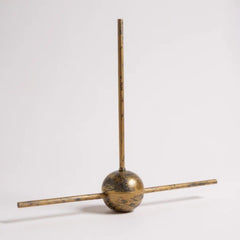 Decorative ceiling chandelier with spherical base and four extending rods