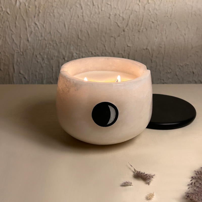 Black and White Marble Scented Candle