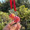 Christmas Ornaments ~ Red Toffees ~ set of 2