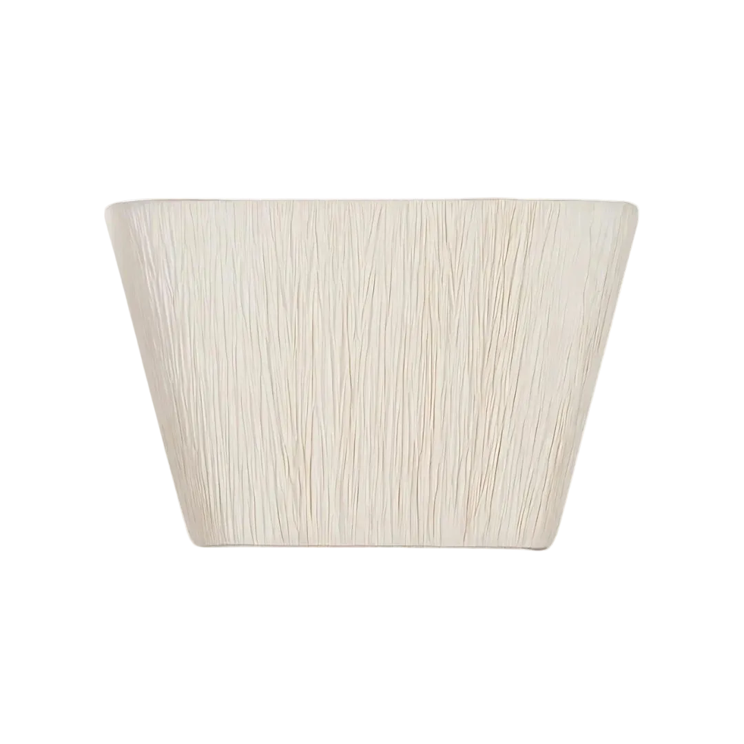 Munich wall sconce layered poplin fabric shade