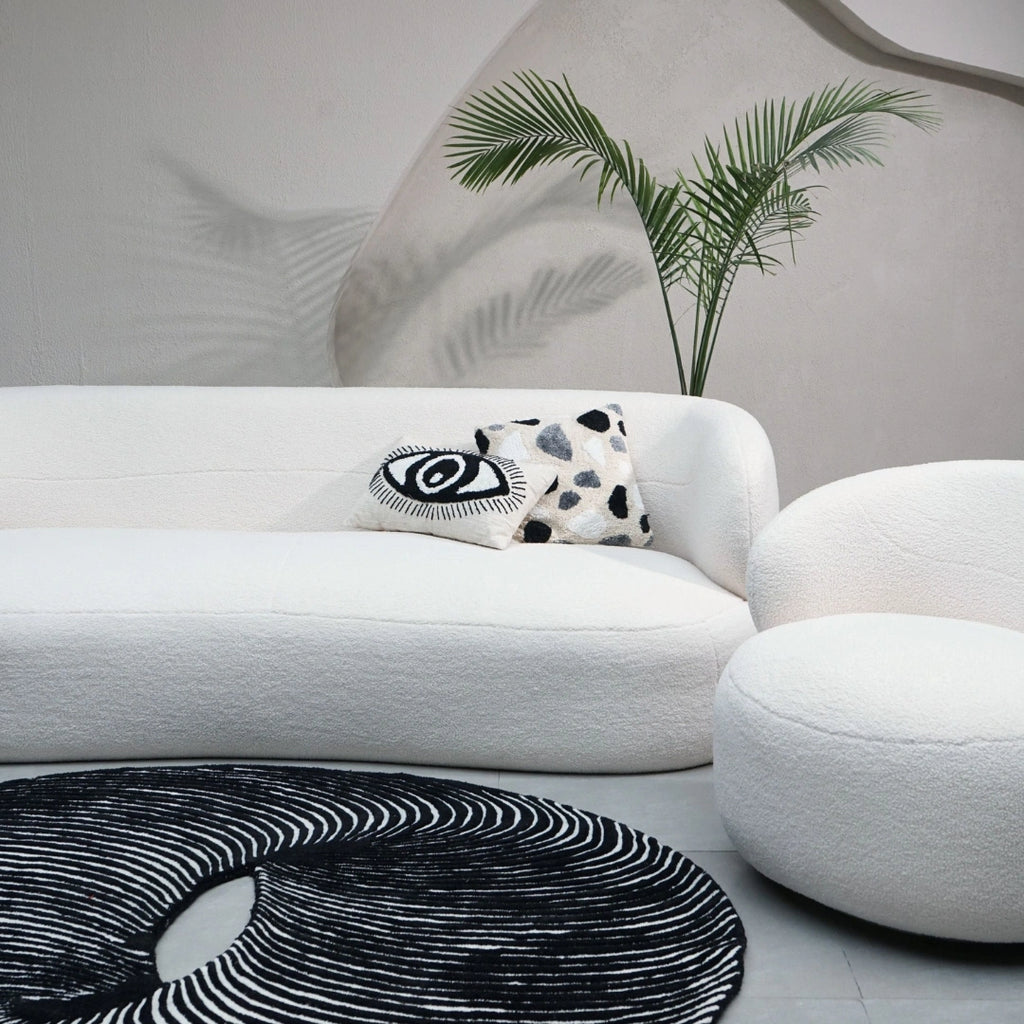 Buy Designer Bouclé Three Seater Sofa | Faye White Design – The Living ...