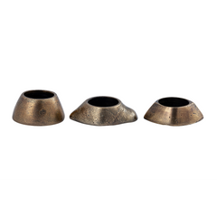 Three Leshya Tea Light Holders made of Aluminium with different unique design
