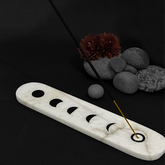 White Alabaster Incense Holder by Kasto Design