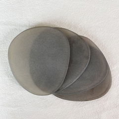Unique Brown Frosted Glass Coasters Set of 4 on a white textured surface