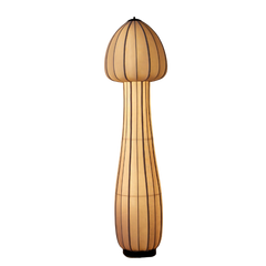Mushroom-shaped floor lamp with warm lighting
