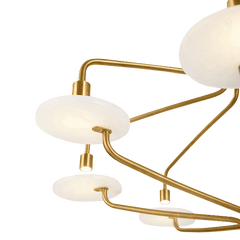 Alabaster Chandelier - Gold