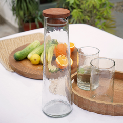 Hammered Glasses and Carafe Set