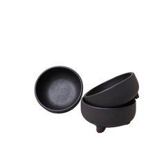 Pluto Bowl, handmade ceramic bowl in black color
