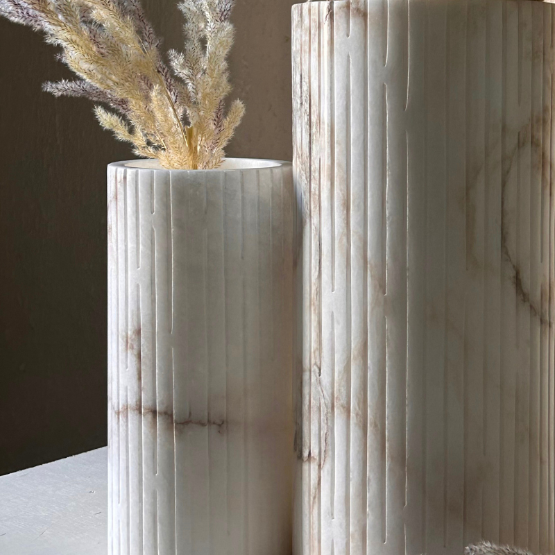 Cream Alabaster Marble Vase