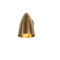 Cone Wall Sconce Small – raw brass finish variant