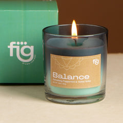 Balance Peppermint Vegan Wax Candle it has refreshing peppermint & herbal notes