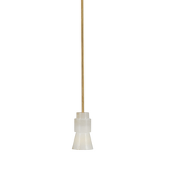 Pendant light with gold fixture and alabaster white shade 
