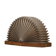 Decorative Linen Book Lamp, table lamp made of linen and mango wood base