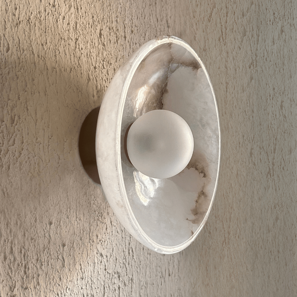 Handcrafted Alabaster Stone Wall Light