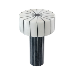 Black and white Pillar Table Lamp | Leviosa Design