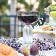 Close view of Artisian Grey cocktail glass