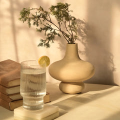 Unique designed Verona Vase in beige color