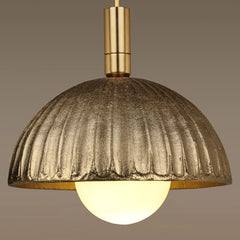 Aurel Pendant Lamp, antique brass with glass globe