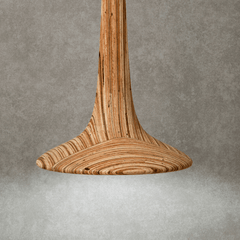 Bell shape pendant light, diffused downward light creates a warm, inviting atmosphere