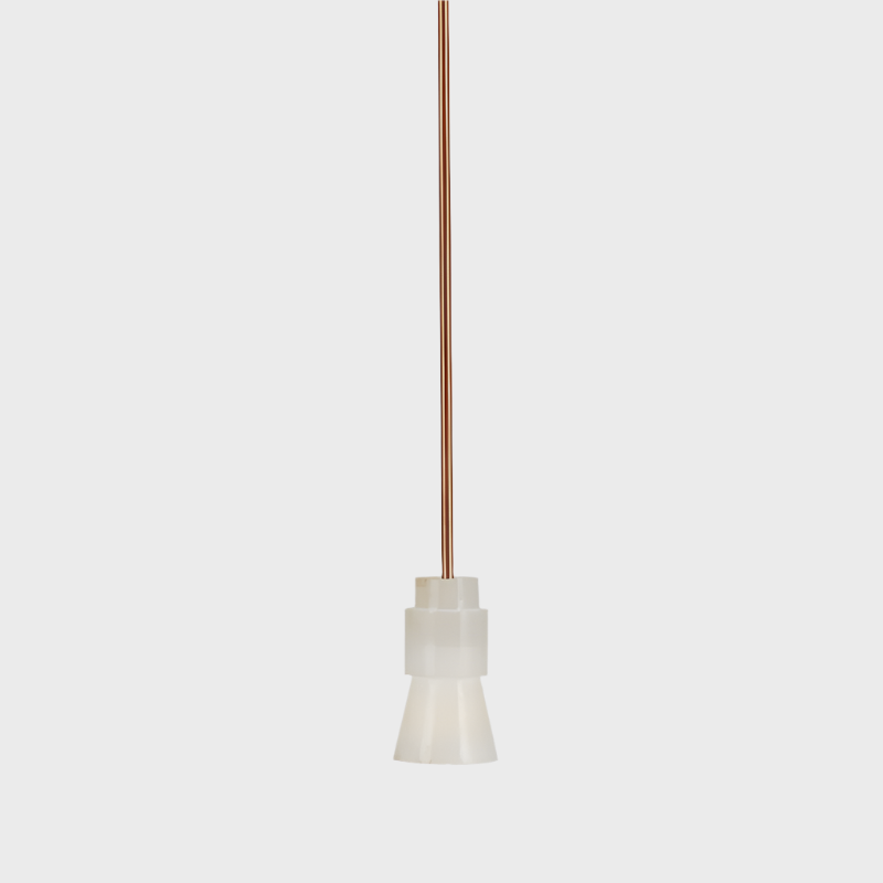 Alabaster Pendant light in Rose Gold fixture By Hatsu