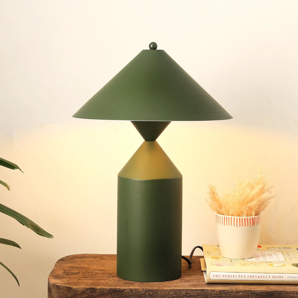 Rust free Olive Green Coated Table Lamp