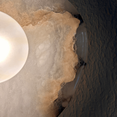 Close up of Alabaster Marble Wall Light for Home Decor