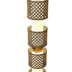Metamorphosis floor lamp, close view of handmade lamp used as Lighting Decor