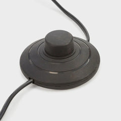 Hercules Phoenix Floor Lamp Black circular control base with a central knob