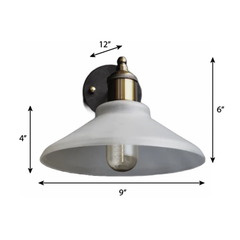 Nordic conical glass wall sconce dimensions mentioned
