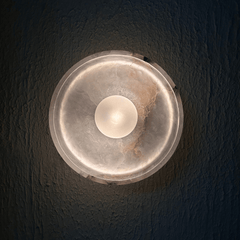 Alabaster Stone Moon Wall Light Sconce