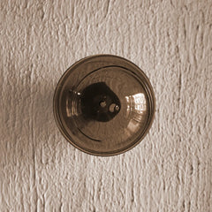 Round Amber glass Spiral Wall Light, like a knob
