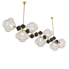 Artistic chandelier with glass and metal design By Jade Design Q