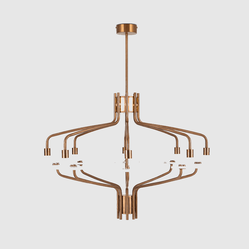 Alabaster Chandelier - Rose Gold