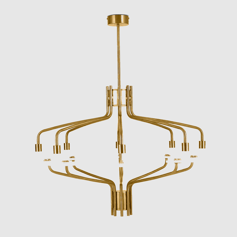 Alabaster Chandelier - Gold