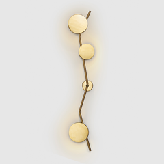 Lino Wall Sconce with featured plated steel in a gold tone