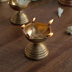 Brass Diya in small size, perfect for daily rituals