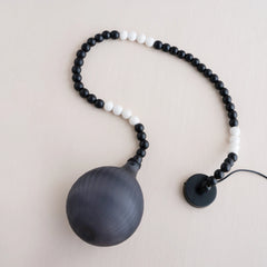 Necklace style Black Drop Pendant Lamp with black wire