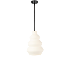 Clay / Terracotta Pendant Light mounted with matte black wire